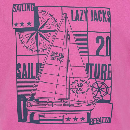 LJ15C - Boys Printed T-Shirt - Raspberry