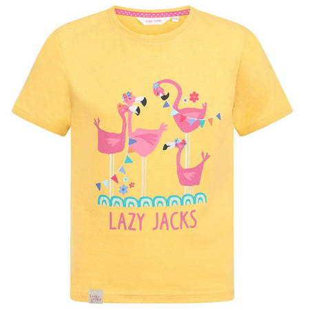 LJ208C - Girls Printed Top - Lemon