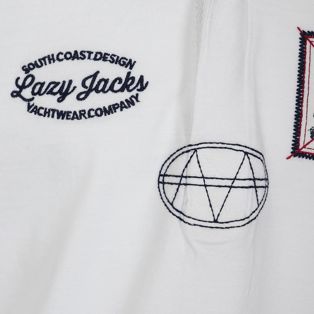 LJ23C - Boy's Short Sleeve Rugby Shirt - White