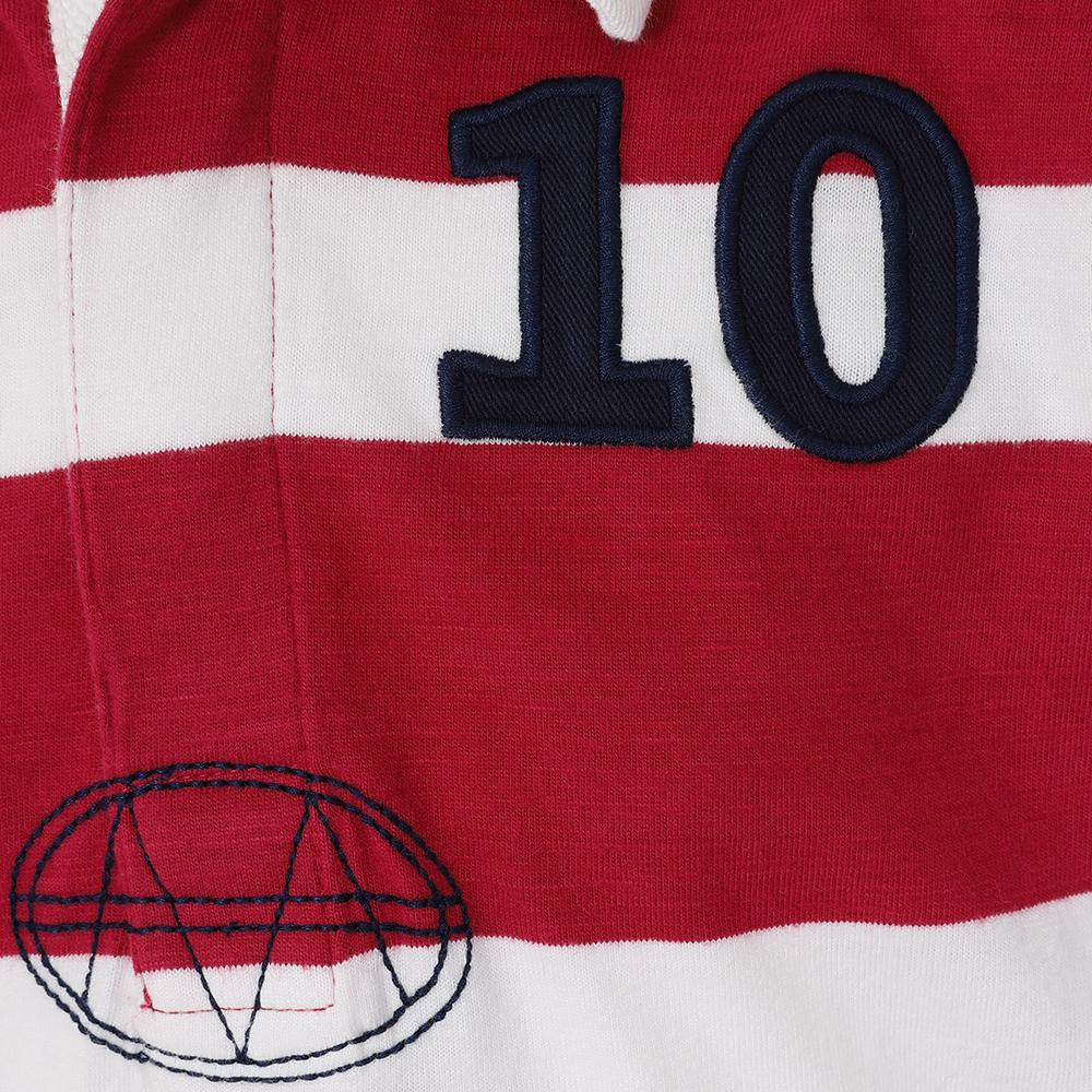 LJ27C - Short Sleeve Rugby Shirt - Crimson