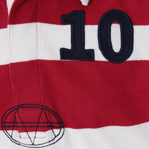 LJ27C - Short Sleeve Rugby Shirt - Crimson