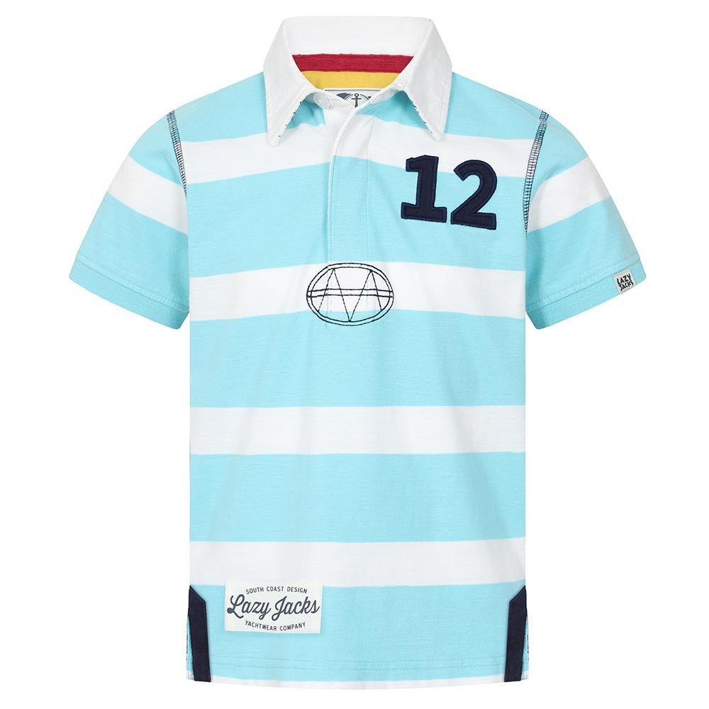 LJ27C Short Sleeve Rugby Shirt Spearmint Lazy Jacks
