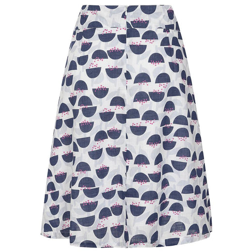 LJ42 - Printed Cotton Skirt - Stem White