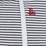 LJ68 - Striped Hooded Zip Thru Sweatshirt - Marine
