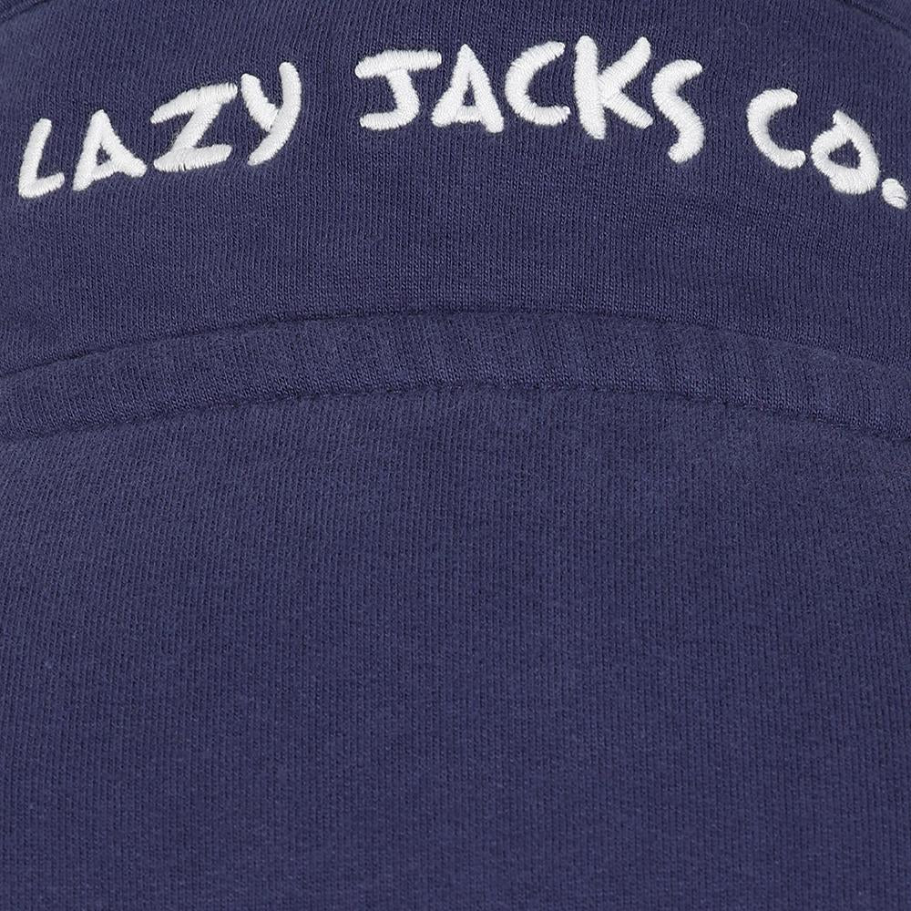LJ6 - Striped Button Neck Sweatshirt - Prism/ White base